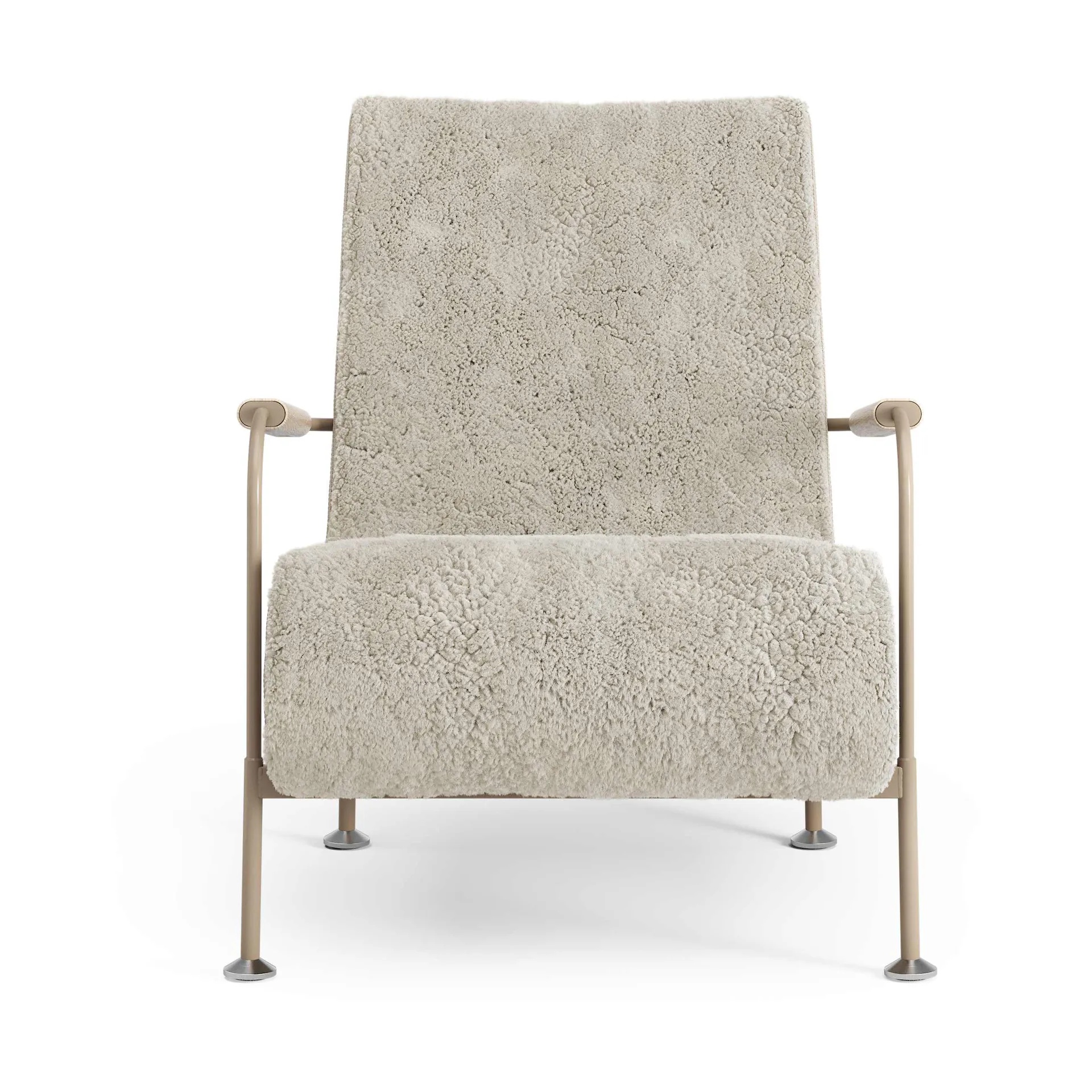 Serpentine armchair, Sheepskin Moonlight-nutmeg Swedese