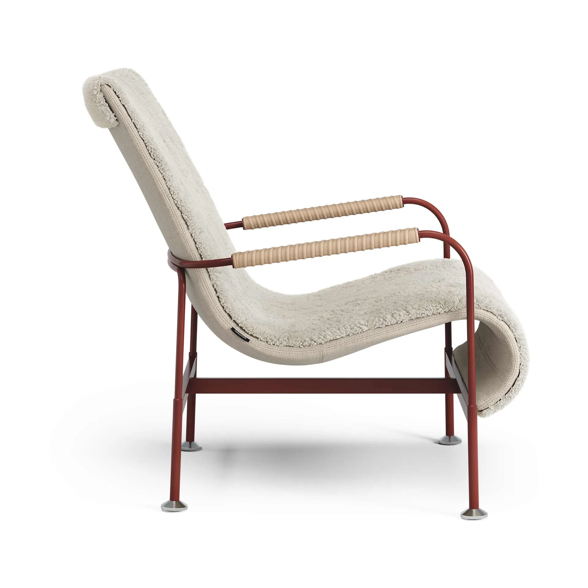 Serpentine armchair, Sheepskin Moonlight-red-tärnsjö Nature Swedese