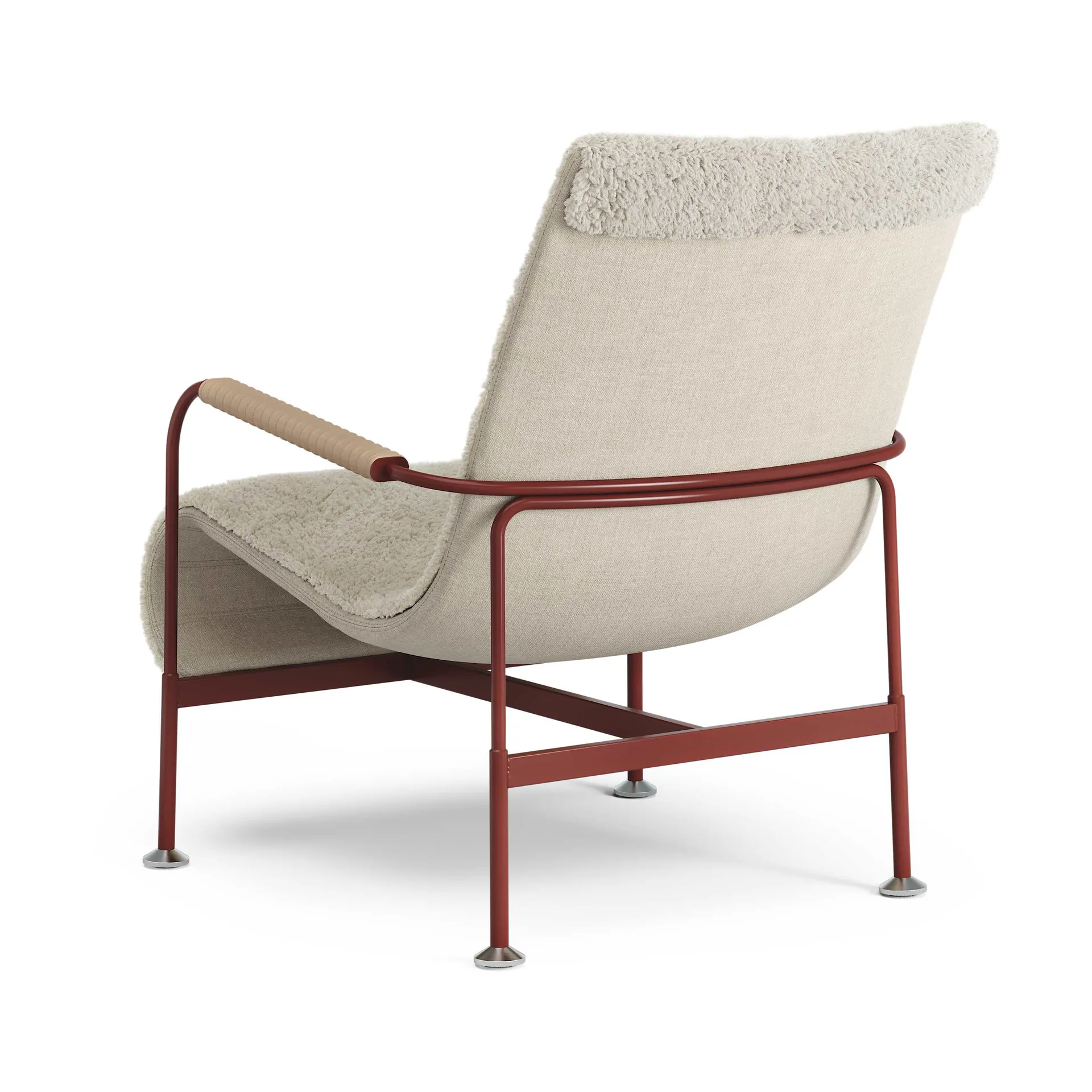 Serpentine armchair, Sheepskin Moonlight-red-tärnsjö Nature Swedese