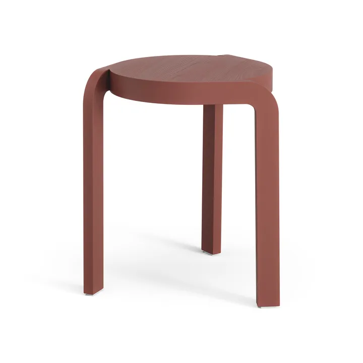 Spin round stool H44 cm - Ash-english red, Ø32x44 cm - Swedese