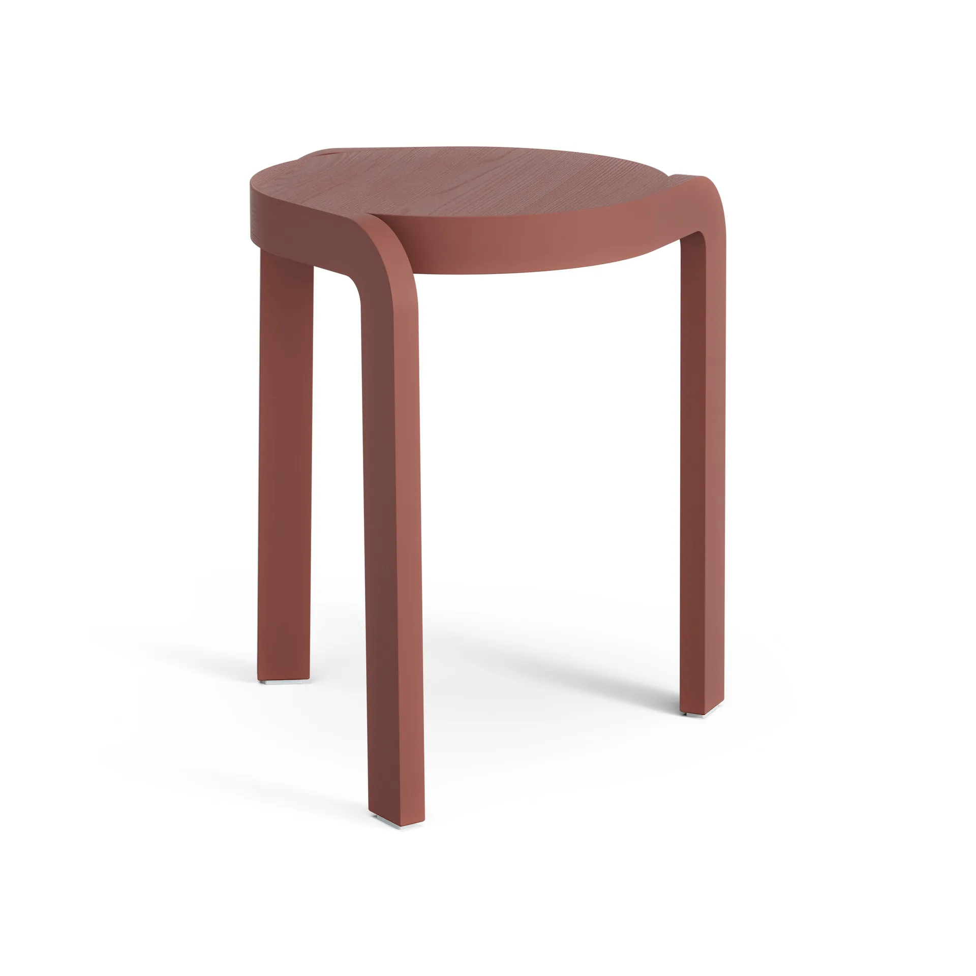 Spin round stool H44 cm, Ash-english red, Ø32x44 cm Swedese
