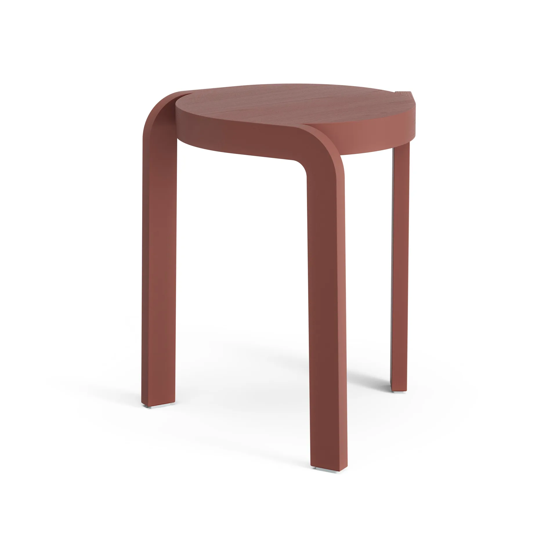 Spin round stool H44 cm, Ash-english red, Ø32x44 cm Swedese