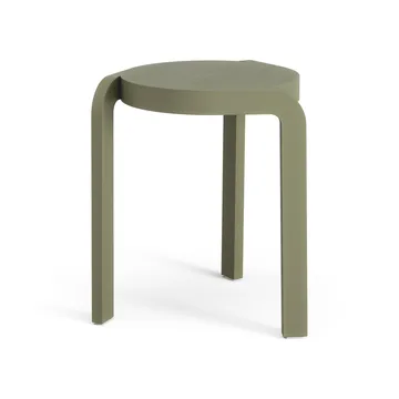 Spin round stool H44 cm - Ash-moss green, Ø32x44 cm - Swedese