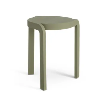 Spin round stool H44 cm - Ash-moss green, Ø32x44 cm - Swedese