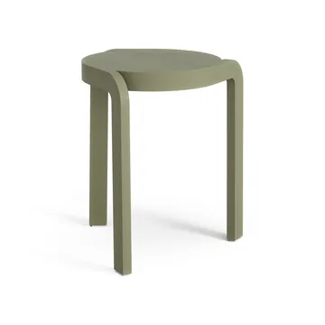 Spin round stool H44 cm - Ash-moss green, Ø32x44 cm - Swedese