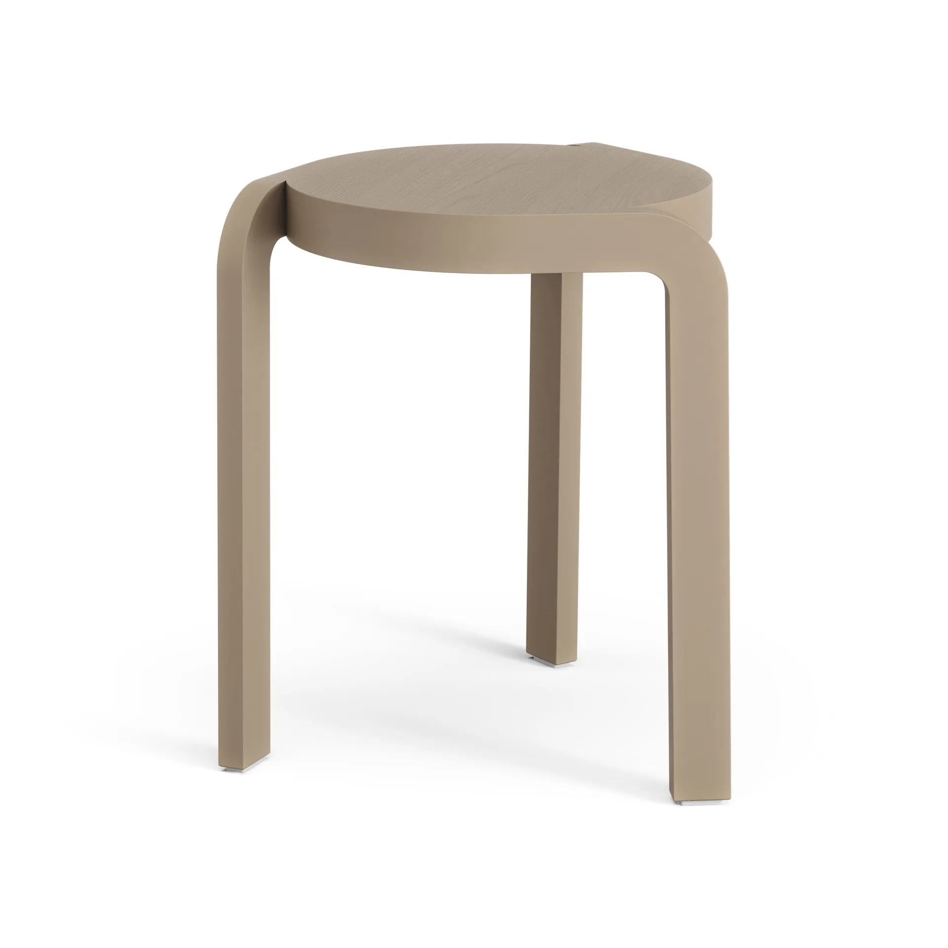 Spin round stool H44 cm, Ash-nutmeg, Ø32x44 cm Swedese