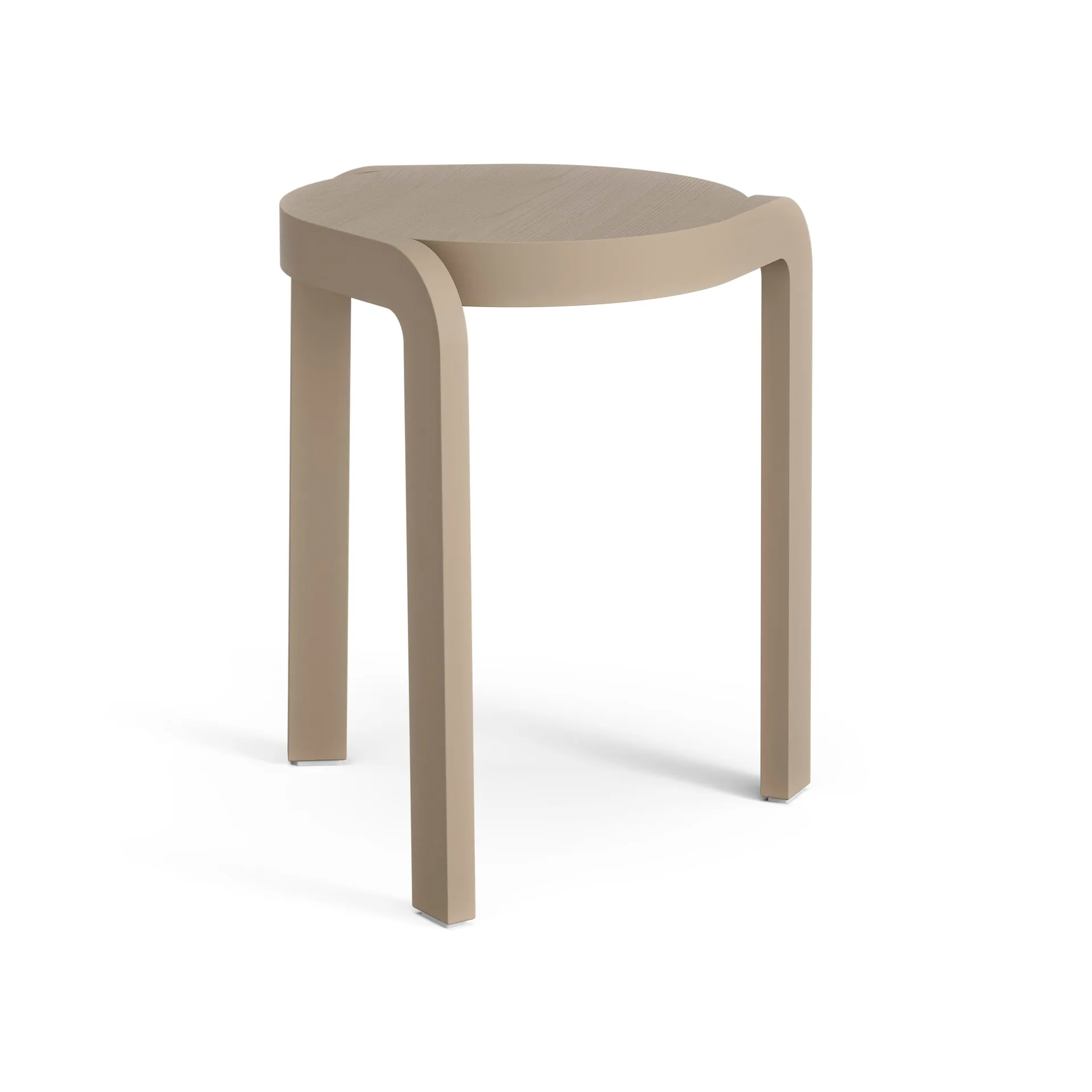 Spin round stool H44 cm, Ash-nutmeg, Ø32x44 cm Swedese