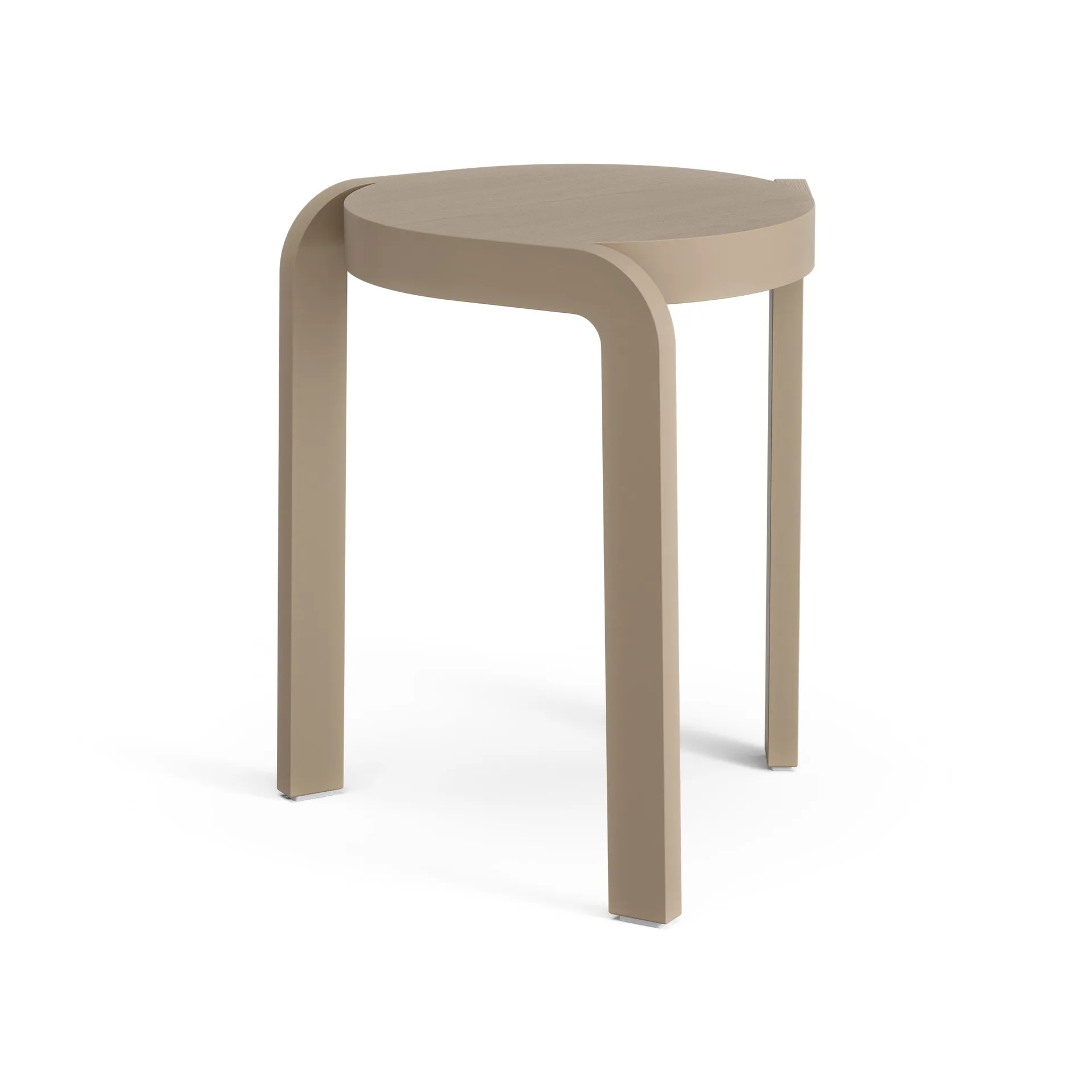 Spin round stool H44 cm, Ash-nutmeg, Ø32x44 cm Swedese