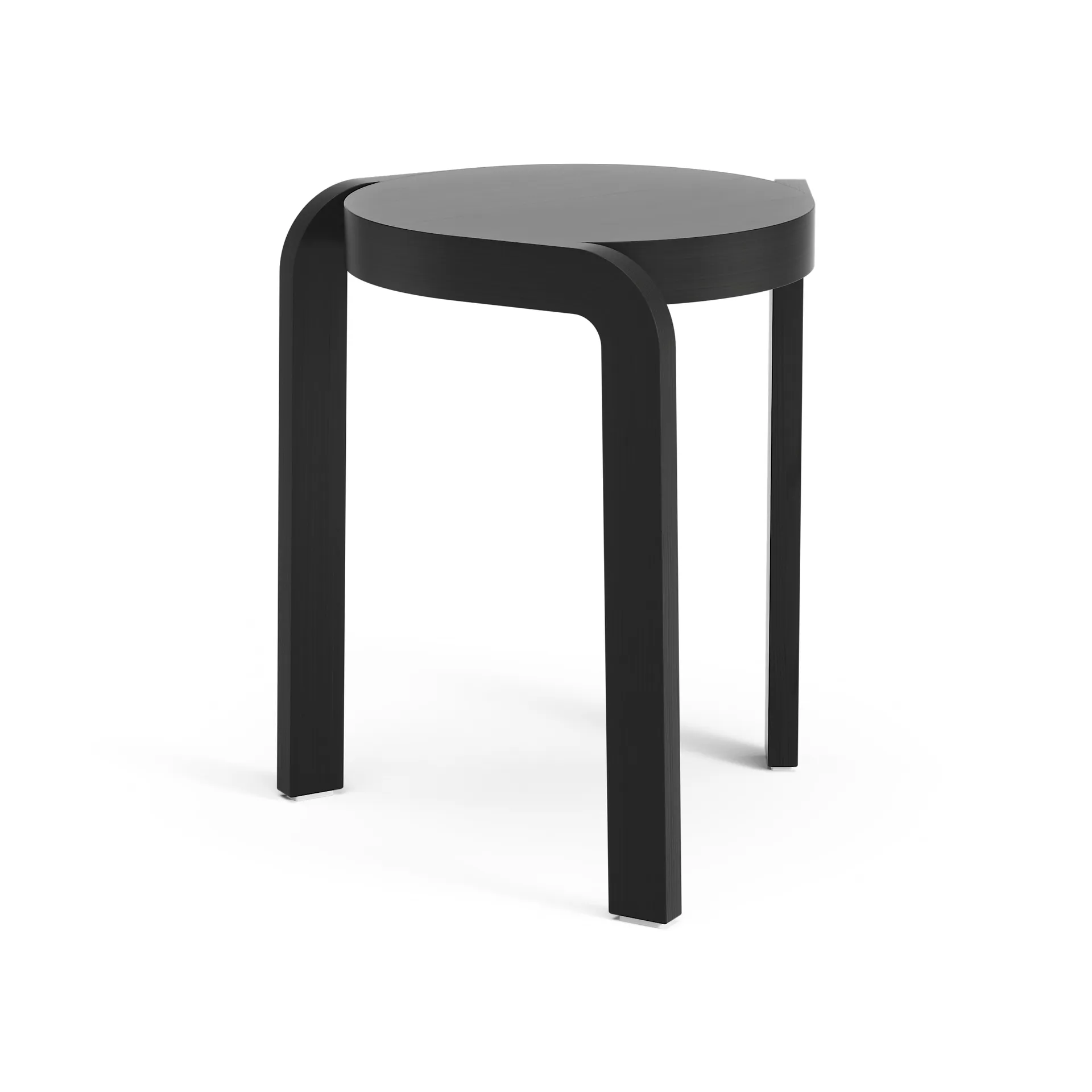 Spin stool H44 cm, Ash black laserad Swedese