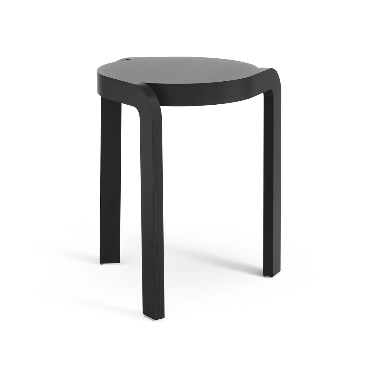 Swedese Spin stool H44 cm Ash black laserad | Scandinavian Design | Stools | Black