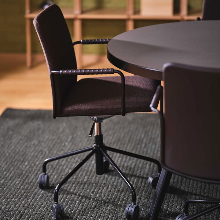 Stella office chair adjustable, Leather elmosoft 33004 brown, chrome, without flexible back Swedese