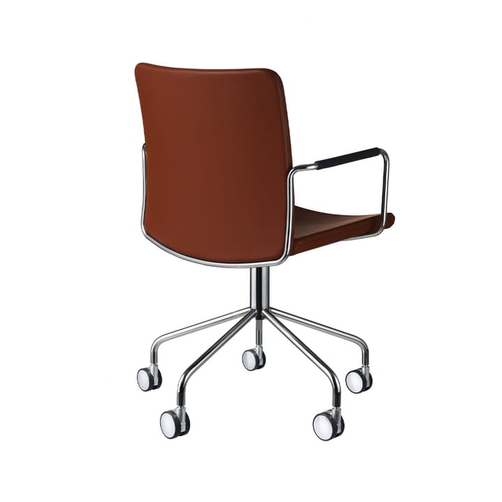 Stella office chair, Elmosoft 33004 brown-chrome Swedese
