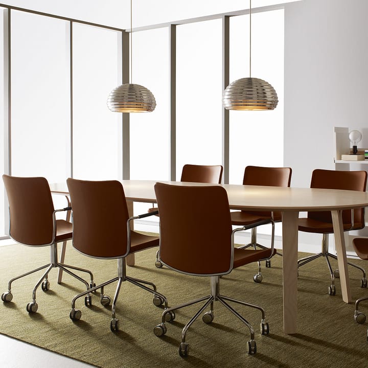 Stella office chair, Elmosoft 33004 brown-chrome Swedese