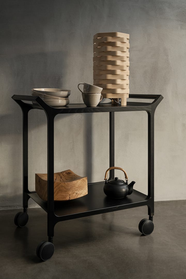 Teatime serving trolley - Ash black glazed - Swedese