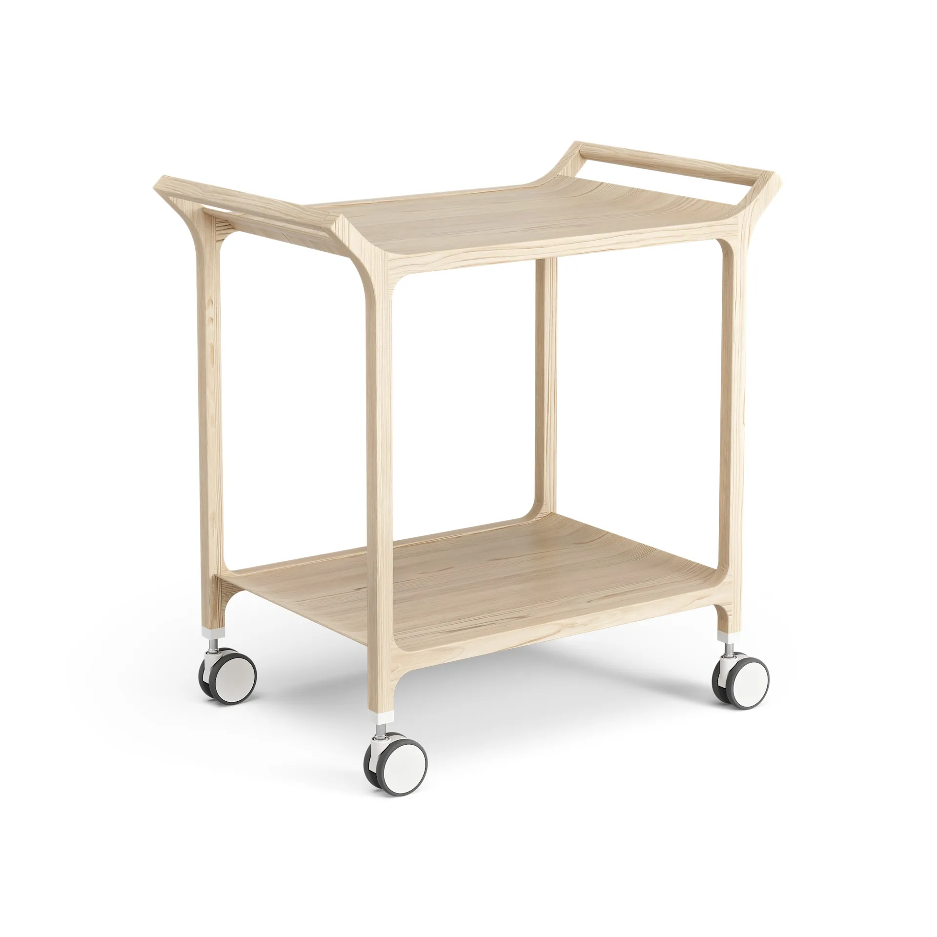 Teatime serving trolley, Ash laquered Swedese