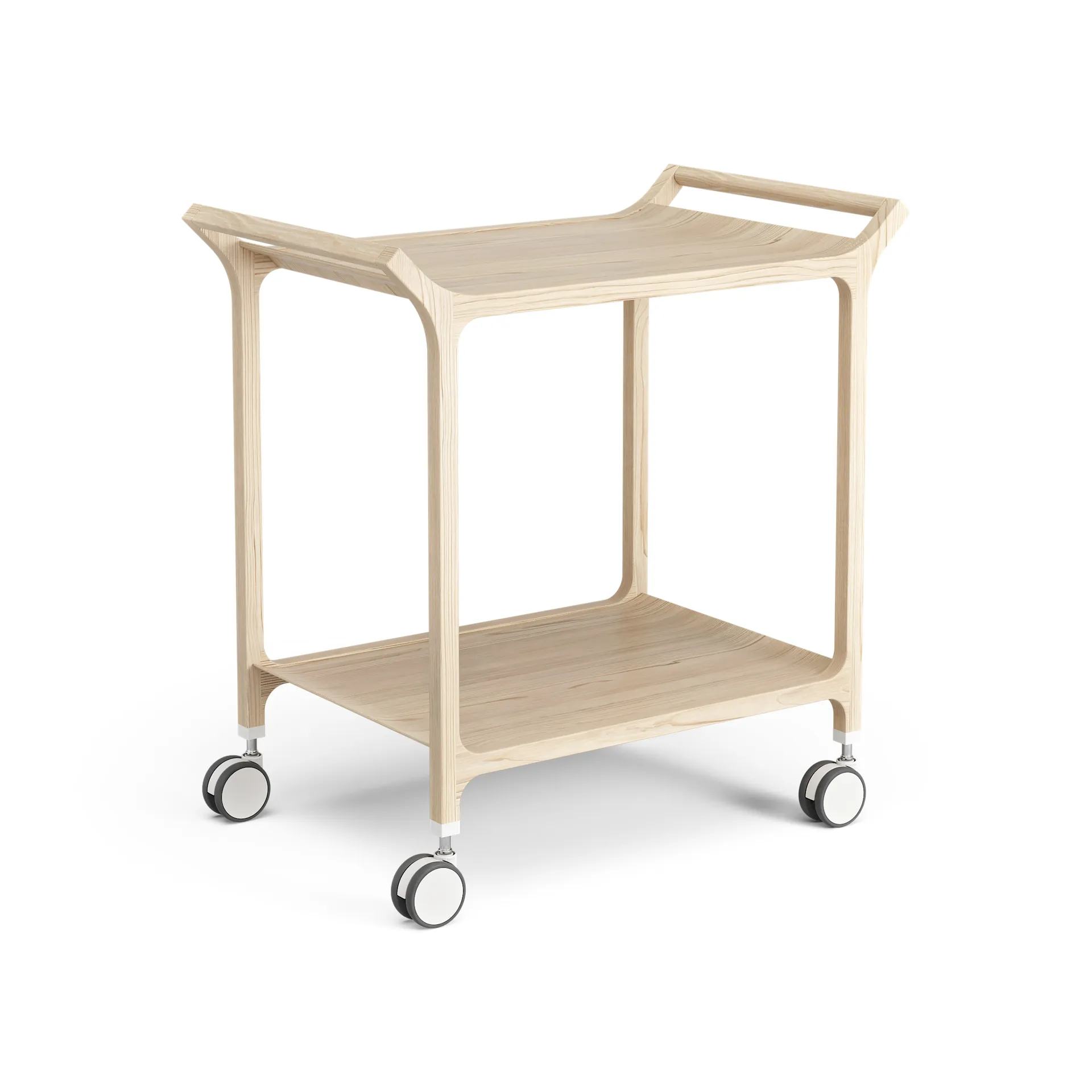 Teatime serving trolley, Ash laquered Swedese