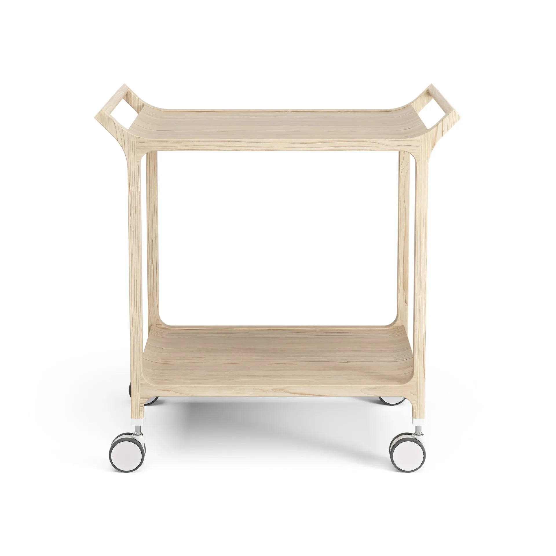Teatime serving trolley, Ash laquered Swedese