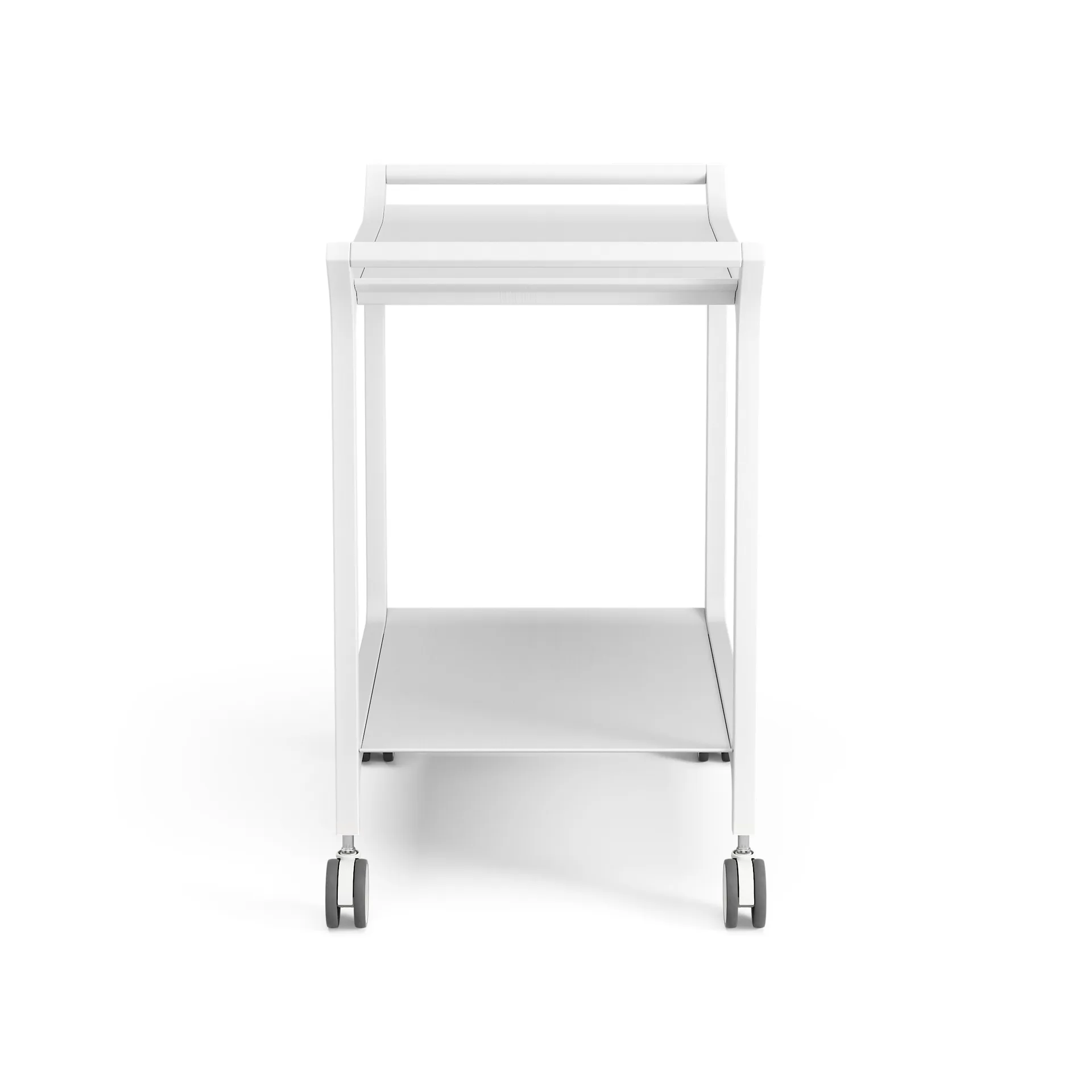 Teatime serving trolley, Ash White glazed Swedese