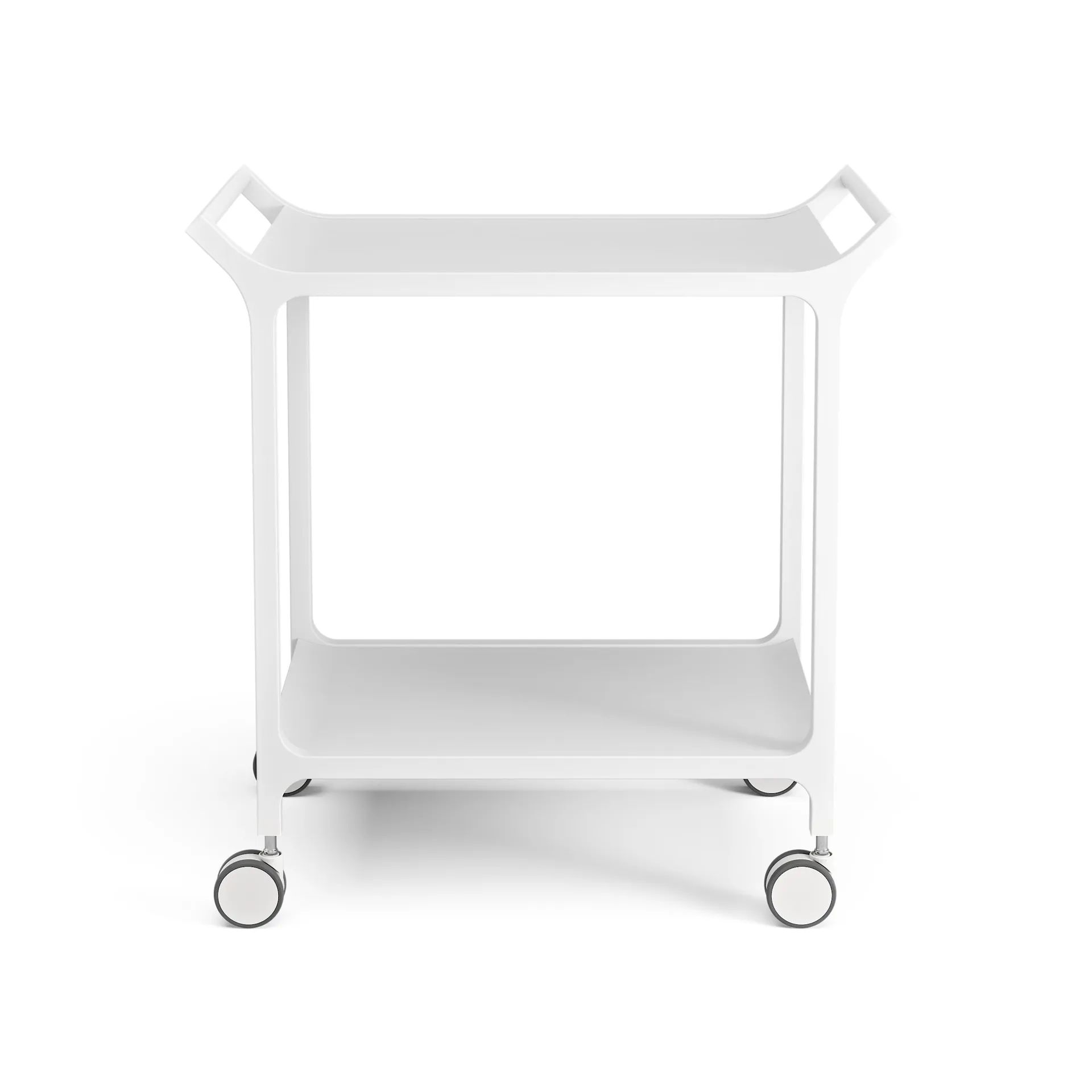 Teatime serving trolley, Ash White glazed Swedese