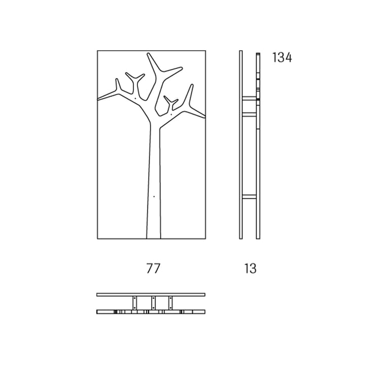 Tree junior Rock wall hanger - Oak clear lacquer - Swedese