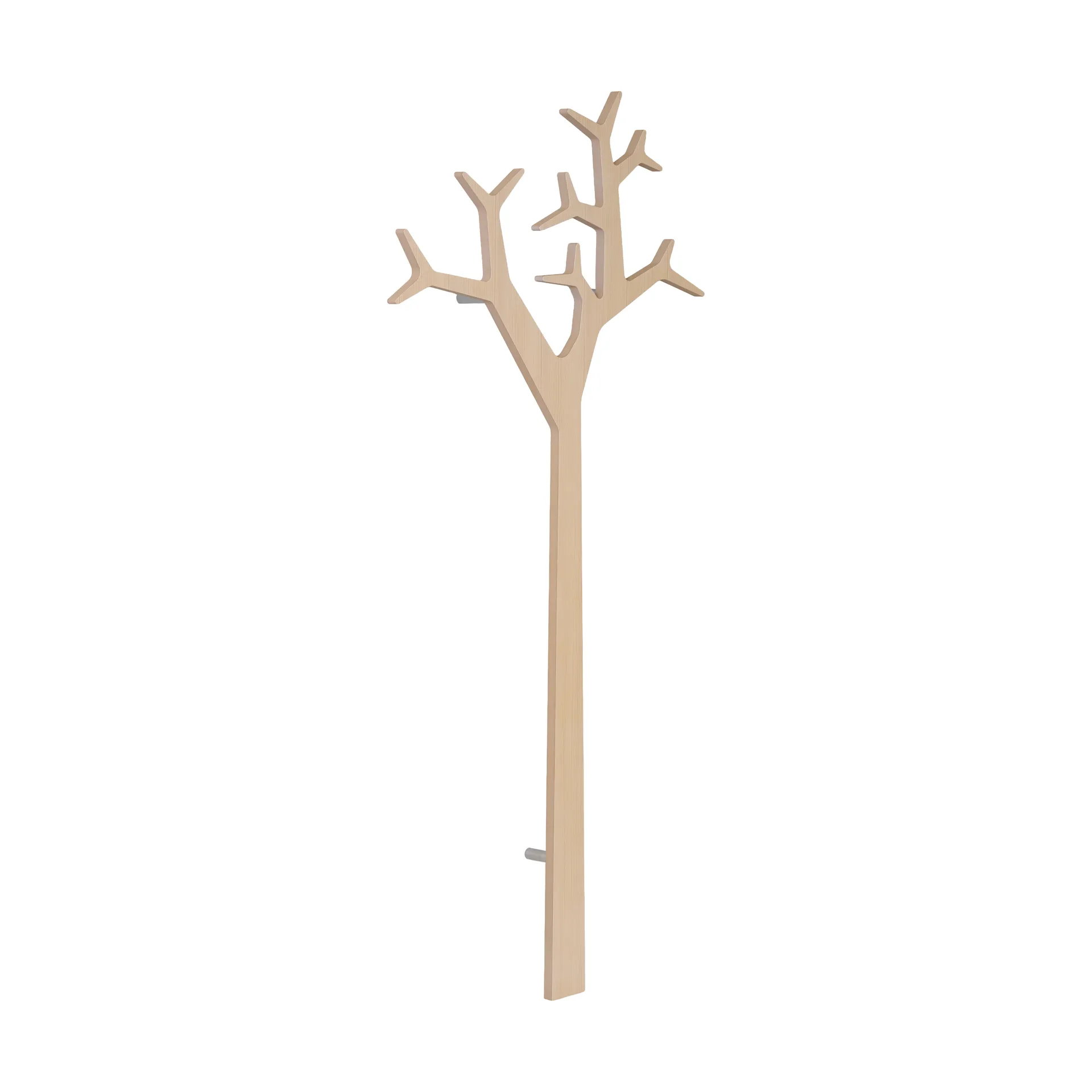 Tree wall wall-mounted coat rack Special Edition 194 cm, White pigmented pine Swedese
