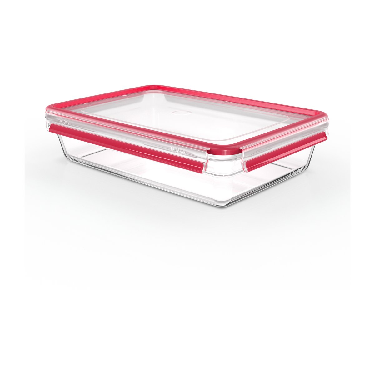 Tefal MasterSeal Glass lunch box rectangular 3 L | Scandinavian Design | Lunch boxes & food containers | Red