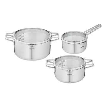 Nordica sauce pan set 6 pieces - Stainless steel - Tefal
