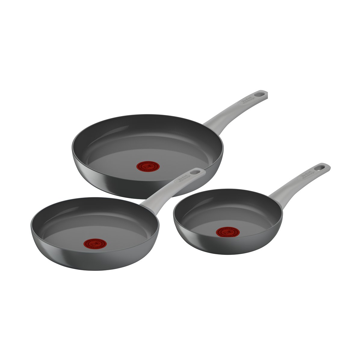 Tefal Renew ON frying pan set 3 pieces Grey | Scandinavian Design | Frying pans & skillets | Grey