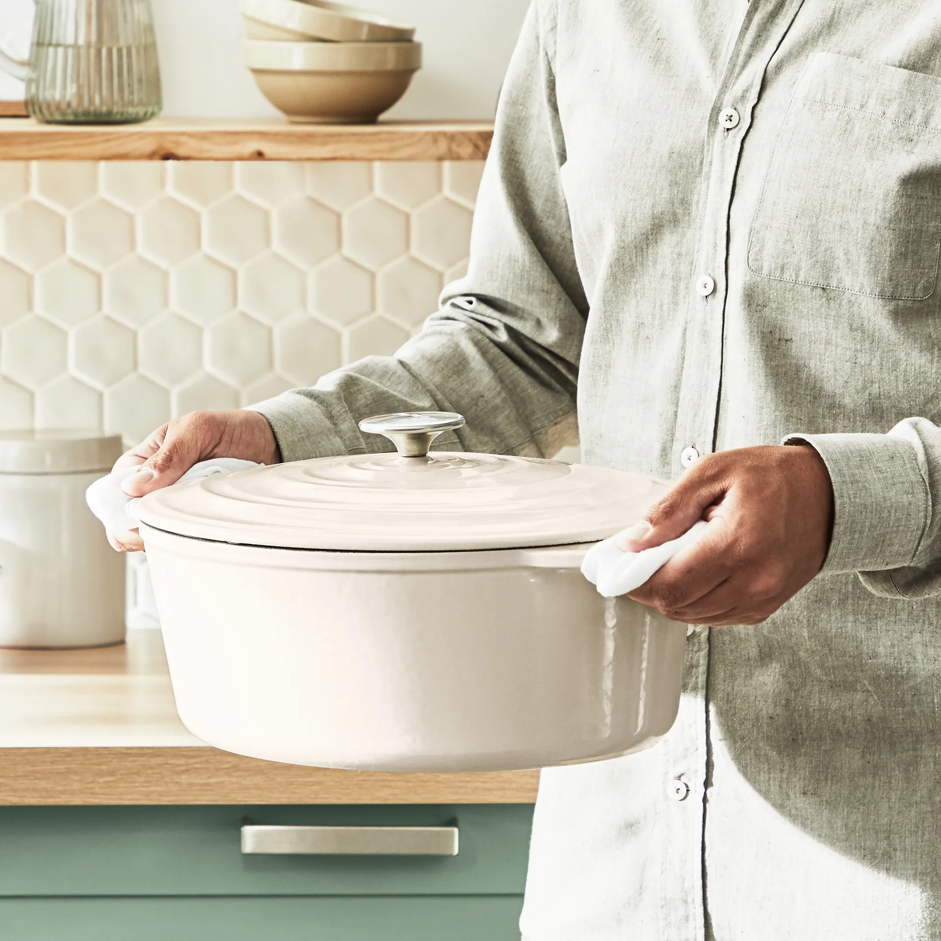 Tefal LOV oval pot 7.2 L, Beige Tefal