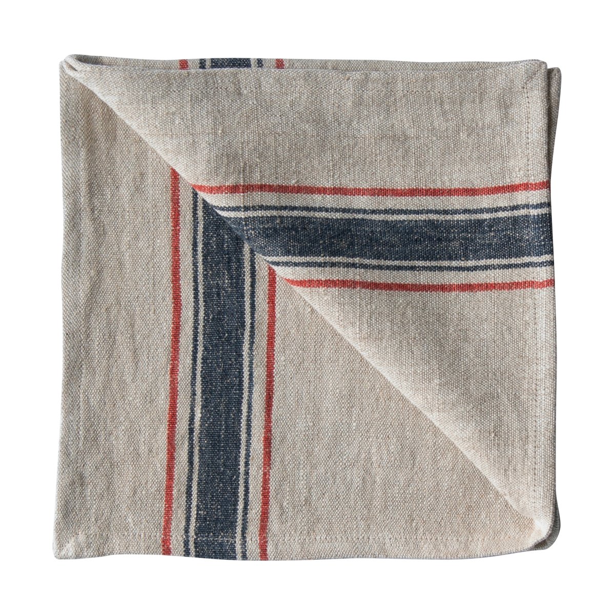 Tell Me More Astrid linen napkin 50x50 cm Navy | Scandinavian Design | Linen & cotton napkins | Beige