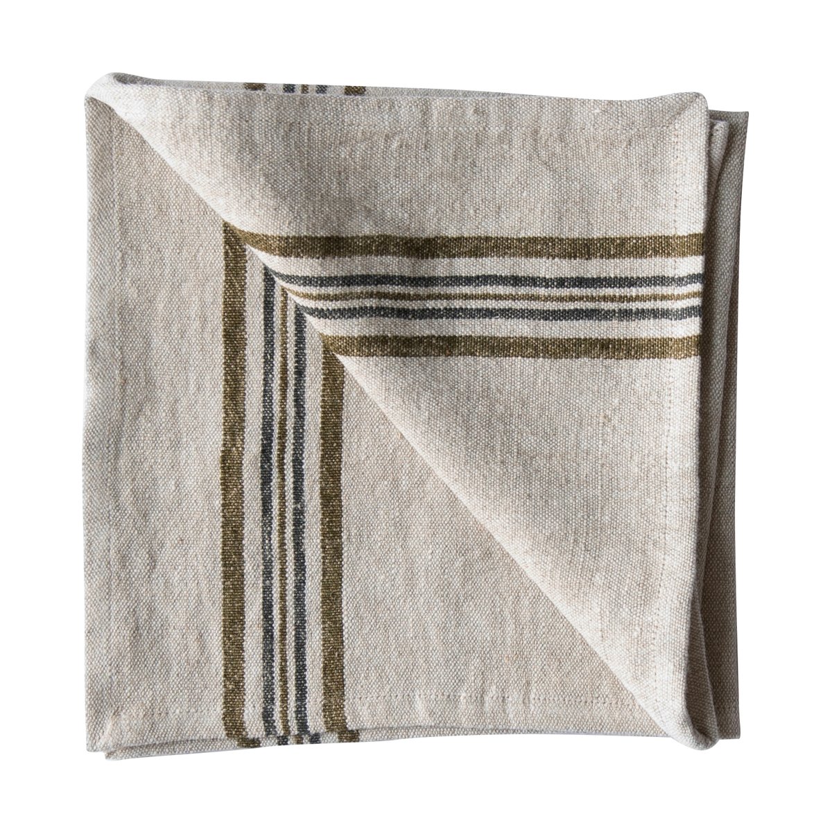 Tell Me More Astrid linen napkin 50x50 cm Olive | Scandinavian Design | Linen & cotton napkins | Beige