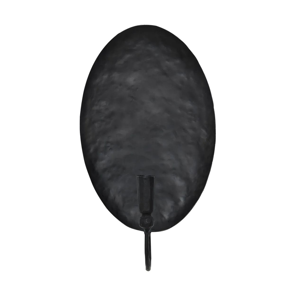 Tell Me More Boule wall candle holder with backplate Black