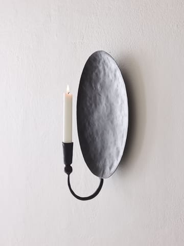 Boule wall candle holder with backplate - Black - Tell Me More
