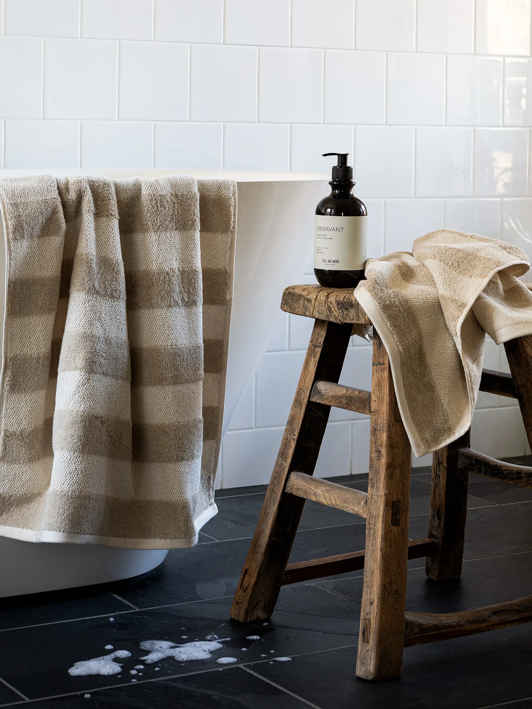 Cleo bath towel 70x140 cm, Beige Tell Me More