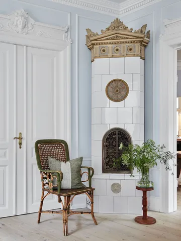 Colette cushion cover - Green stripe, 50x50 cm - Tell Me More