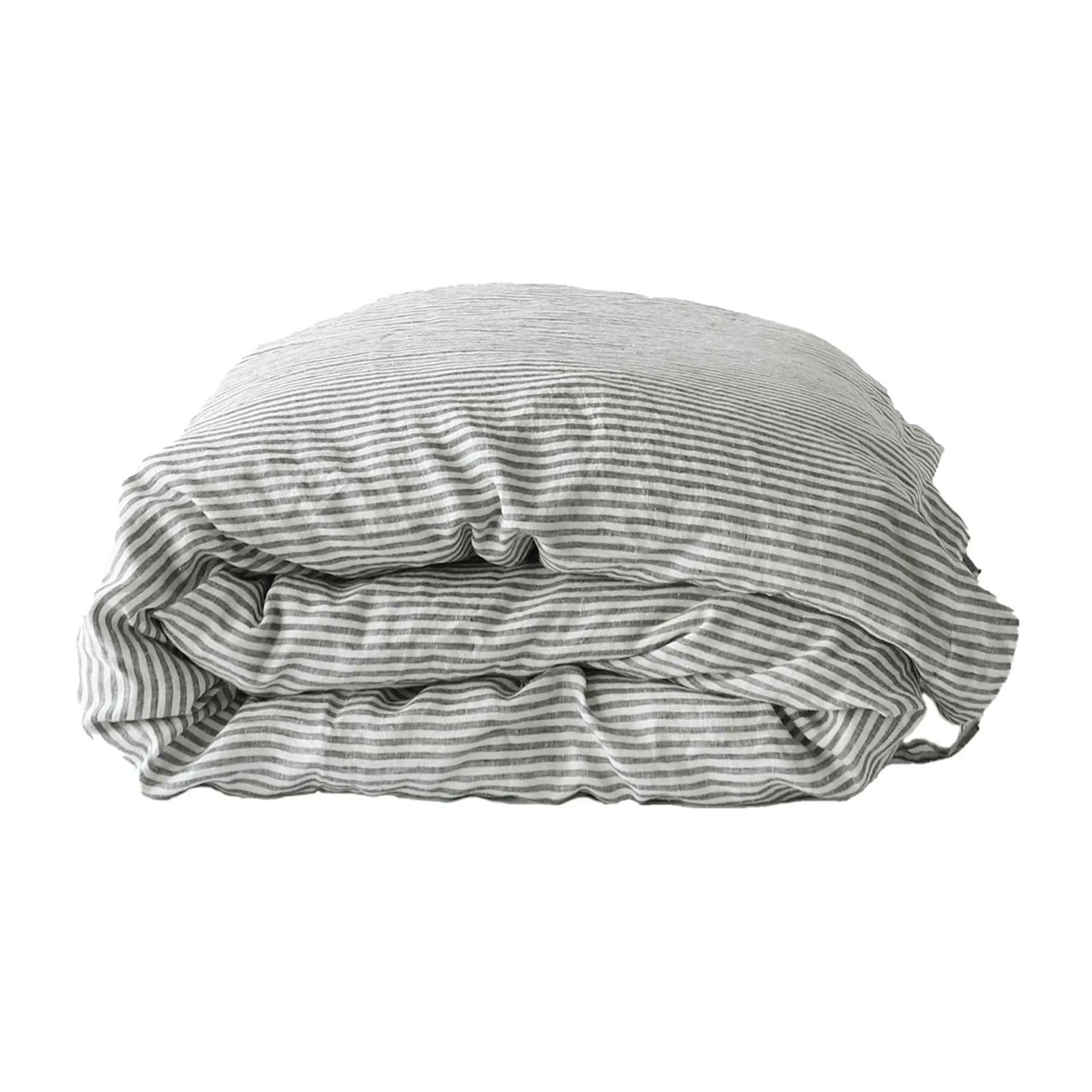 Duvet cover linen 220x240 cm, Grey/white Tell Me More