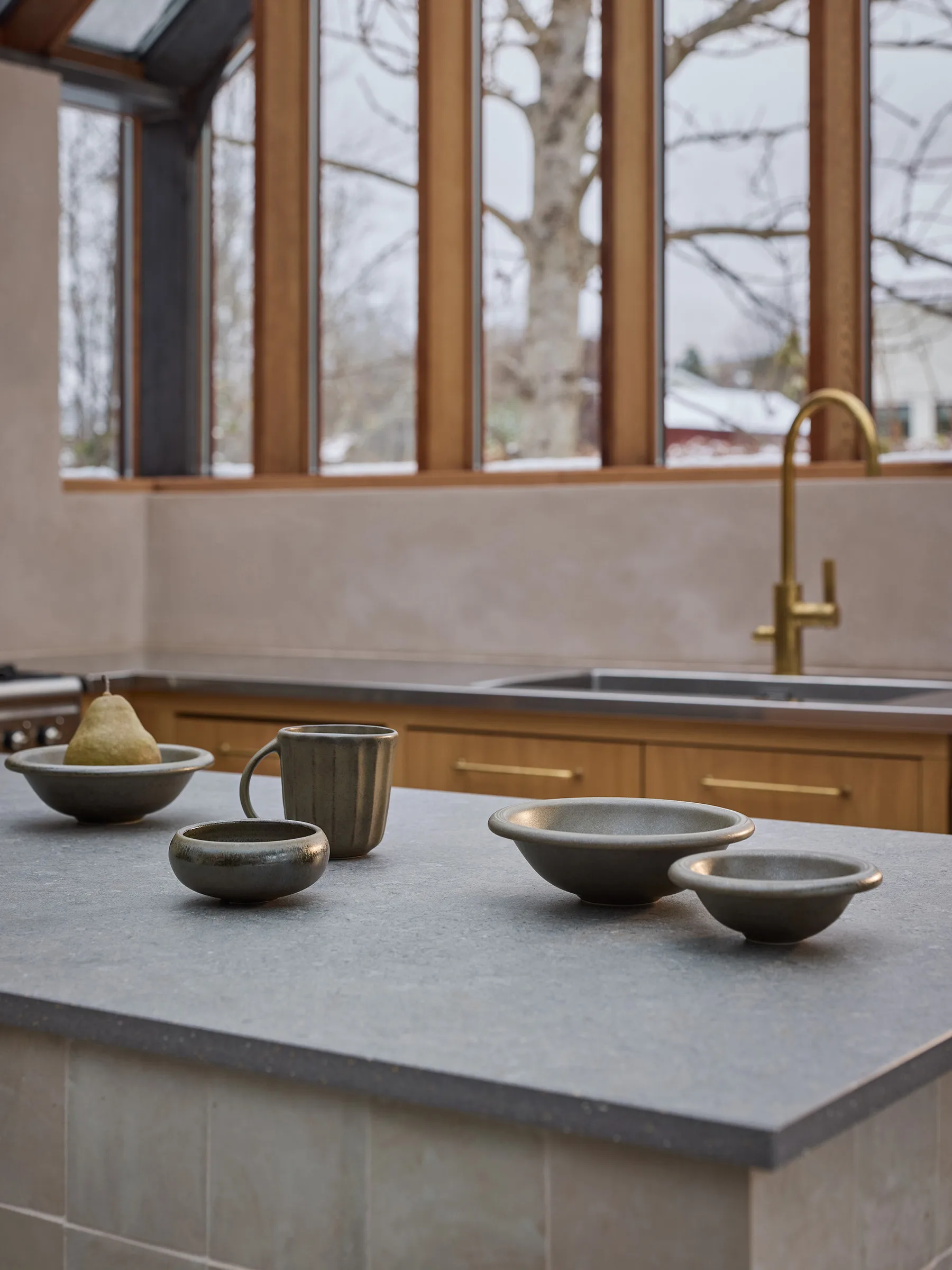 Elba globe bowl, Green brown, Ø11 cm Tell Me More