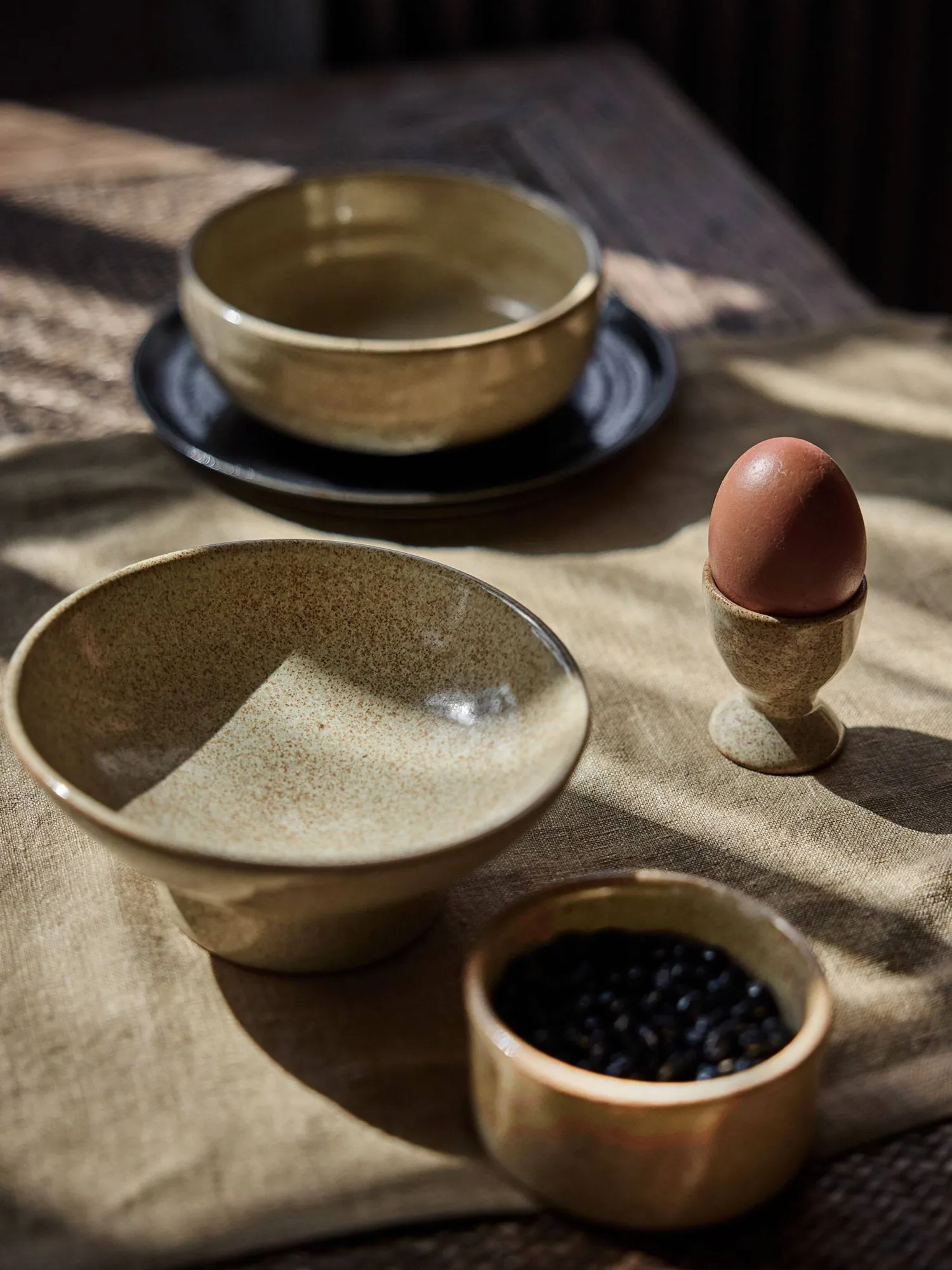 Elio bowl, Beige speckled, Ø14x5 cm Tell Me More