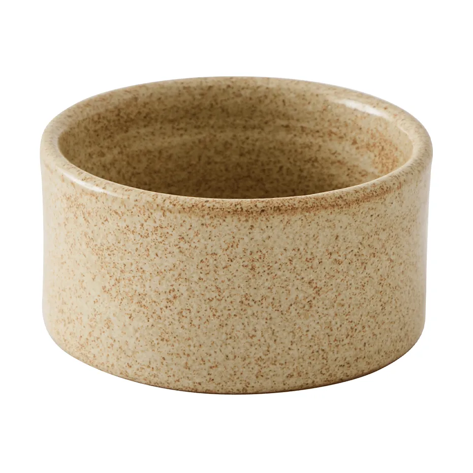 Elio cylinder bowl, Beige speckled, Ø8.5x4.5 cm Tell Me More