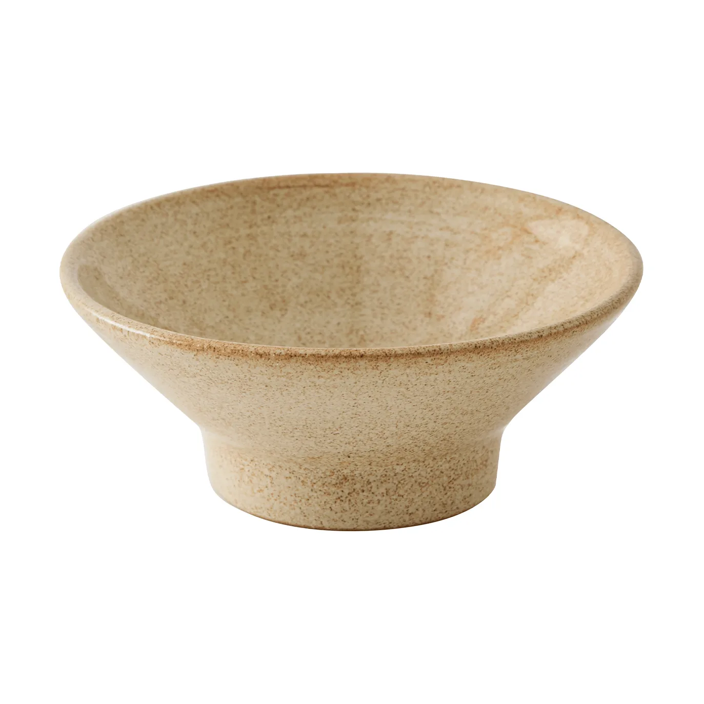 Elio footed bowl, Beige speckled, Ø14.5x6 cm Tell Me More