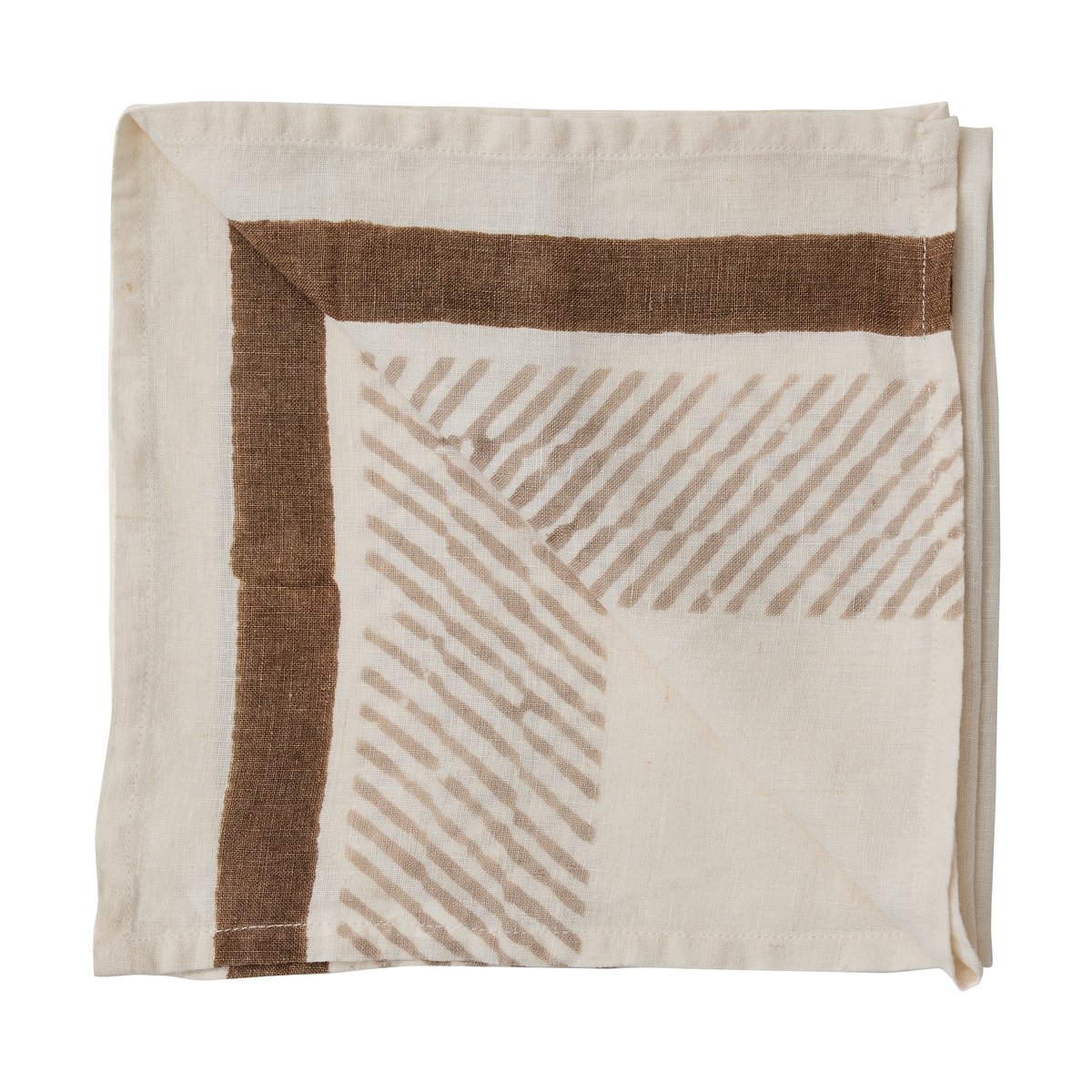Tell Me More Ella napkin 50x50 cm Brown | Scandinavian Design | Linen & cotton napkins | Brown