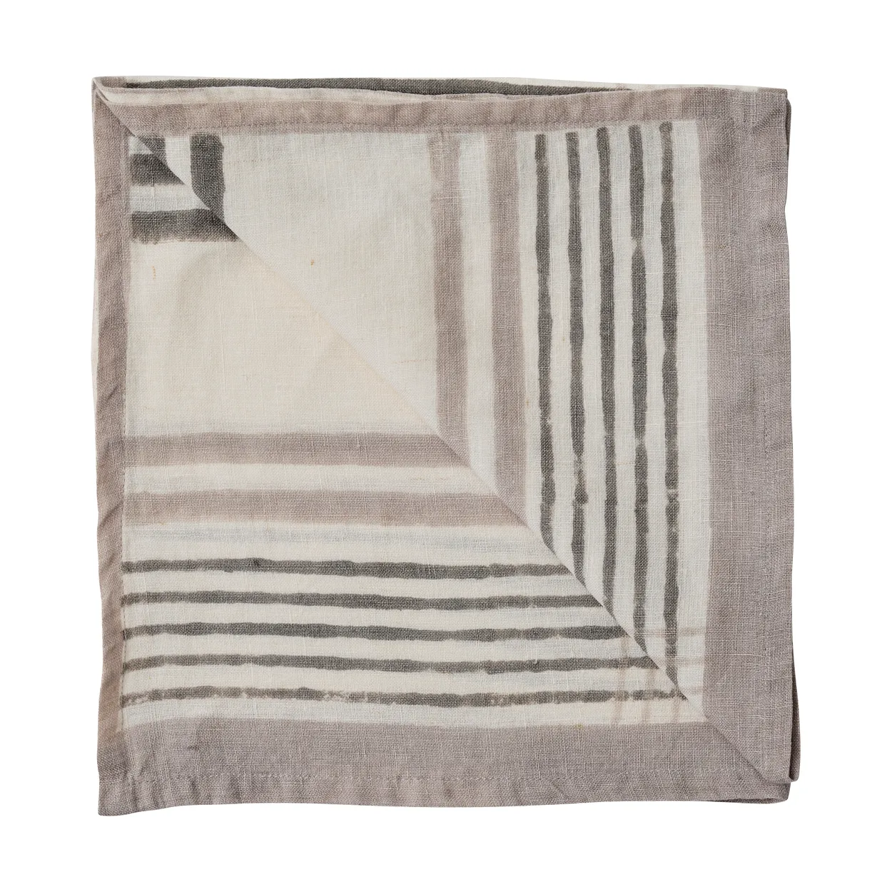 Tell Me More Ella napkin 50x50 cm Grey checkered | Scandinavian Design | Linen & cotton napkins | Grey