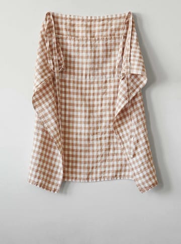 Gingham checkered apron 90x75 cm - Biscuit - Tell Me More
