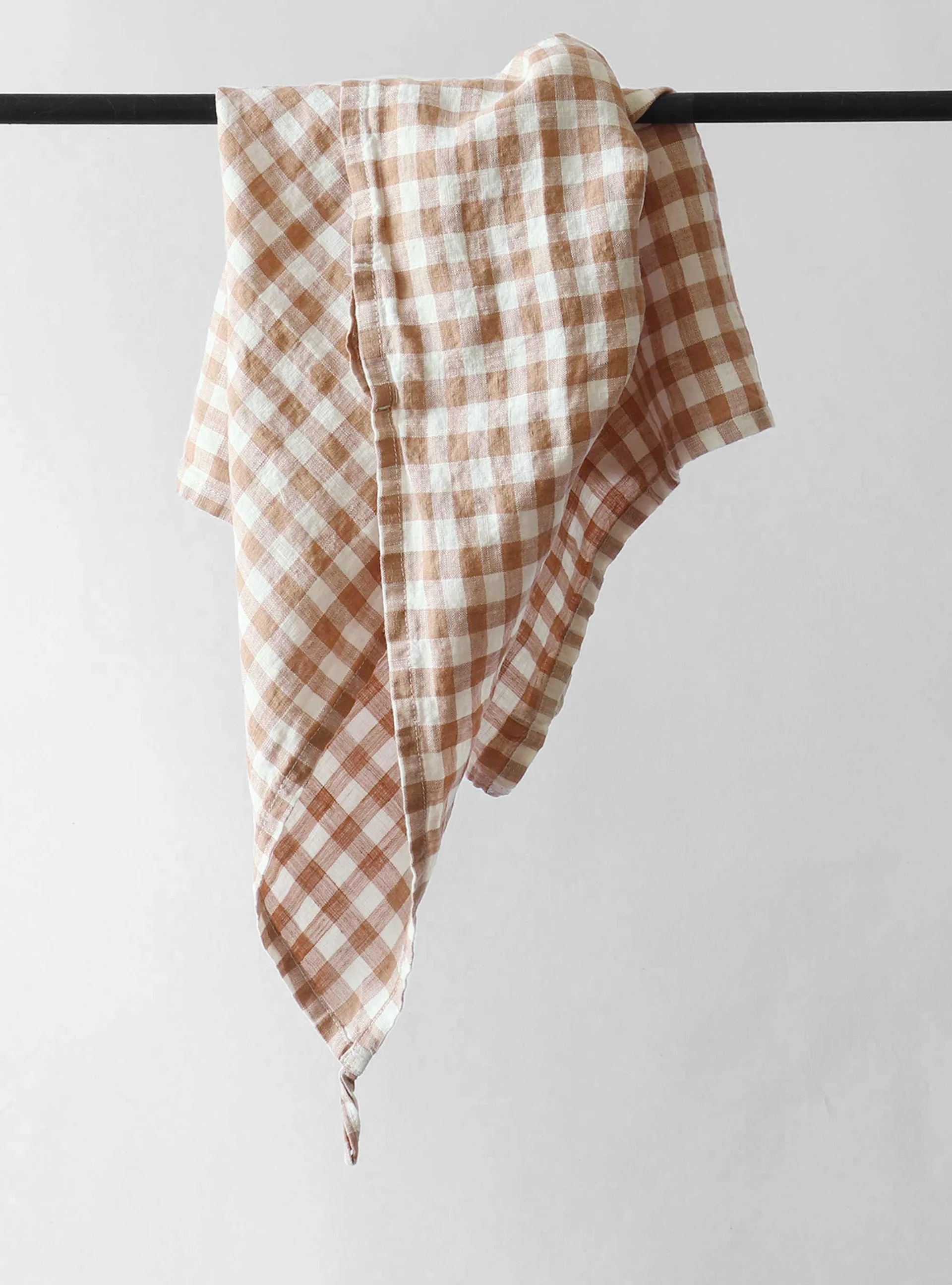 Gingham checkered kitchen towel 70x50 cm, Biscuit Tell Me More
