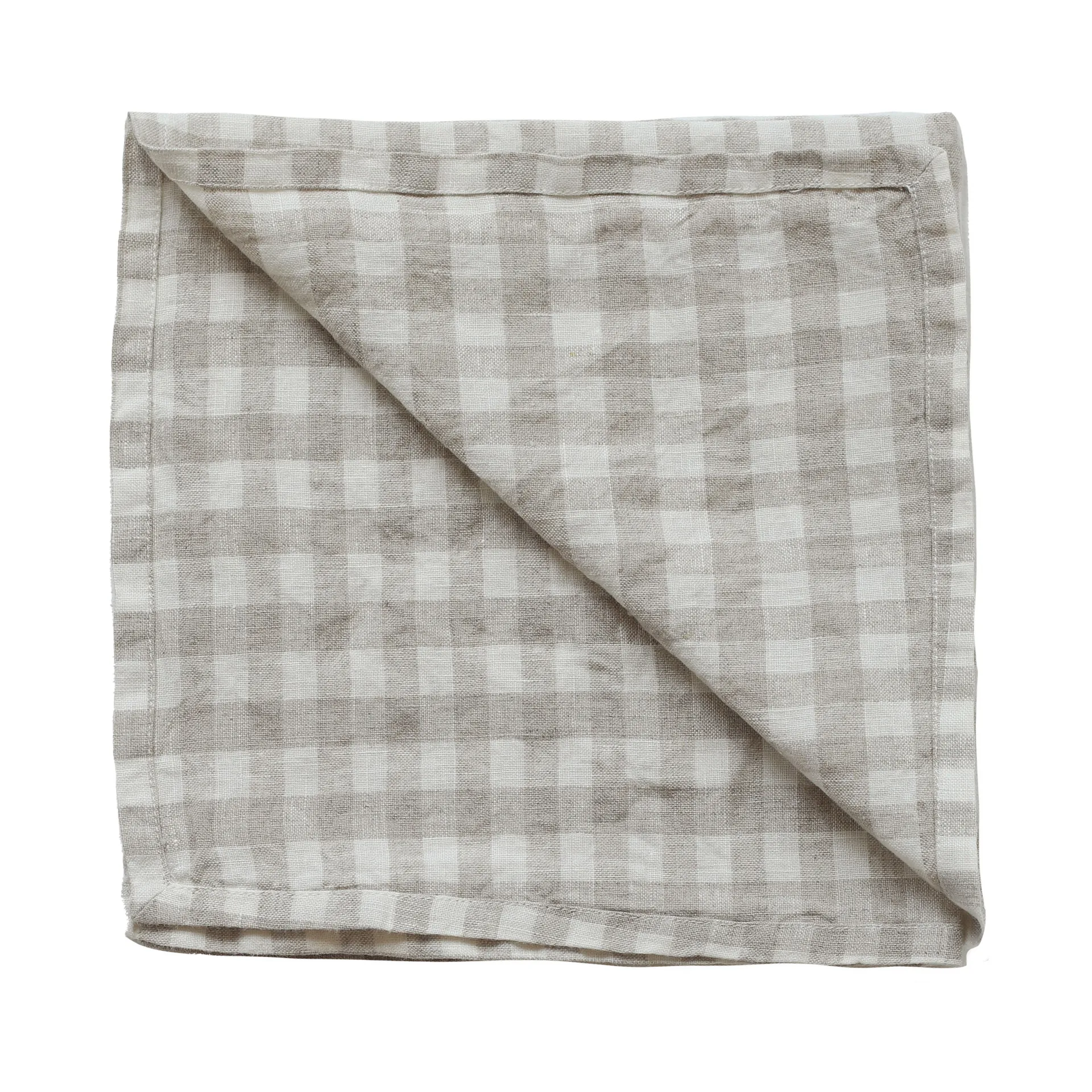 Gingham checkered kitchen towel 70x50 cm, Natural Tell Me More