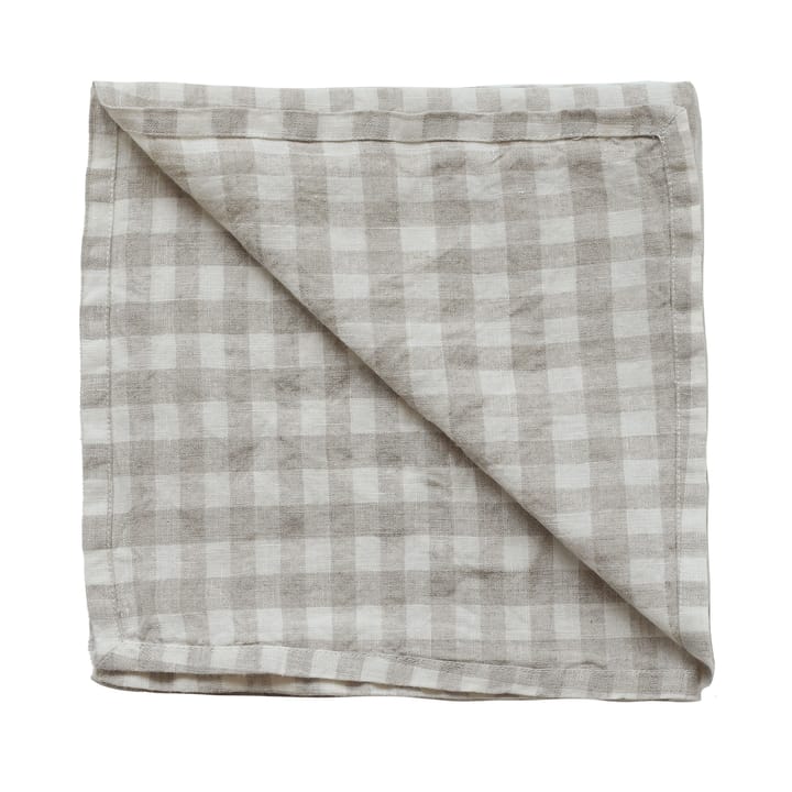 Gingham checkered kitchen towel 70x50 cm - Natural - Tell Me More