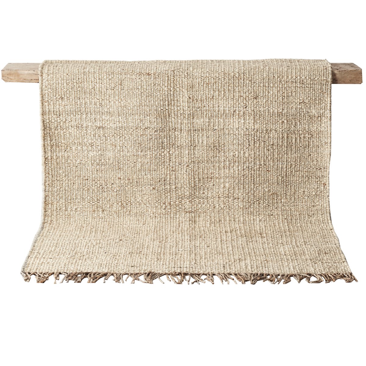 Tell Me More Hemp rug bleached (beige) 140x200 cm | Scandinavian Design | Woven cotton rugs | Beige