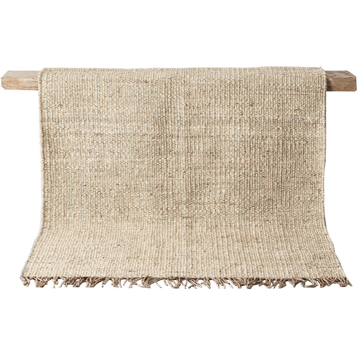 Tell Me More Hemp rug bleached (beige) 200x300 cm | Scandinavian Design | Woven cotton rugs | Beige