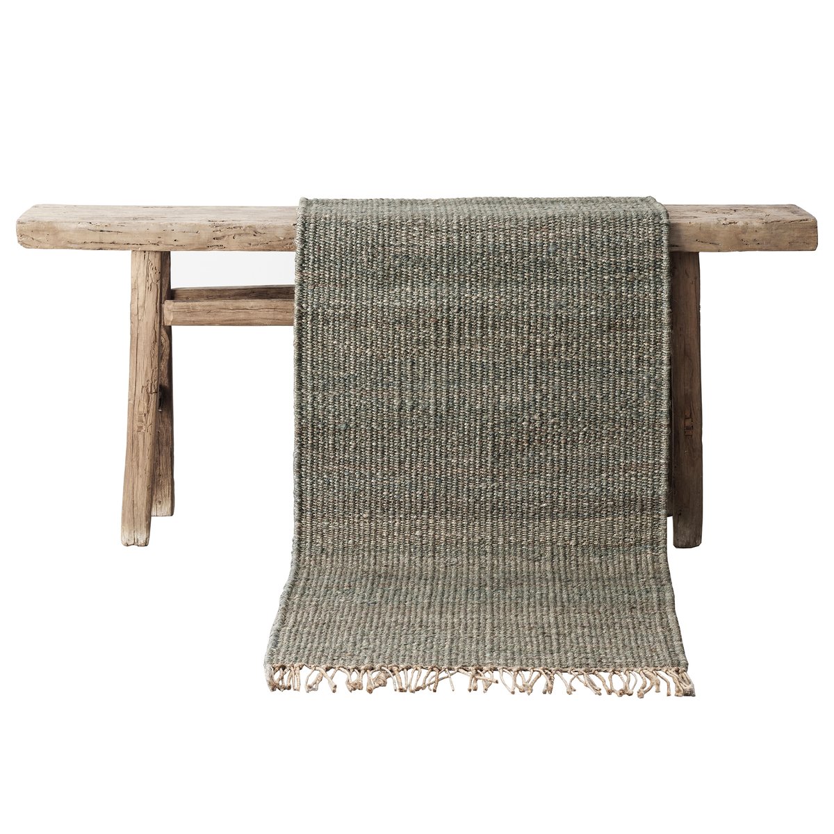 Tell Me More Hemp rug grey 80x200 cm | Scandinavian Design | Woven cotton rugs | Grey