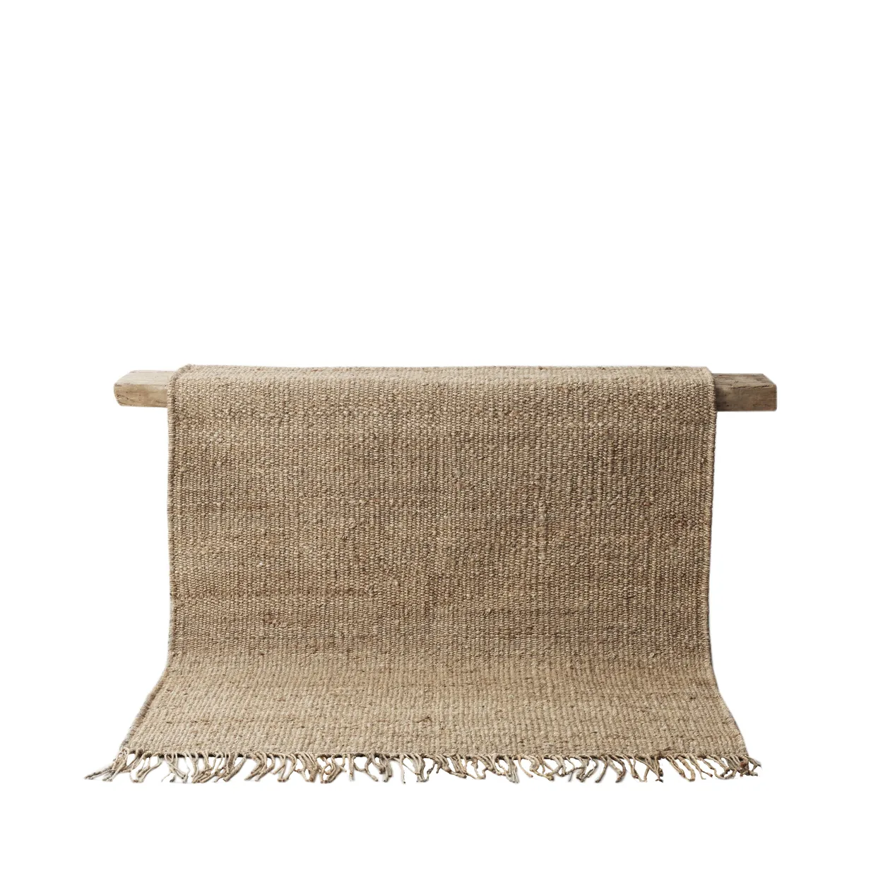 Tell Me More Hemp rug natural 140x200 cm | Scandinavian Design | Woven cotton rugs | Beige